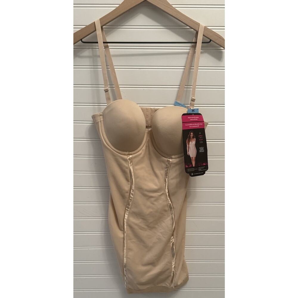 Maidenform Convertible Full Slip Easy Up Strapless Firm Control 2304 36 C